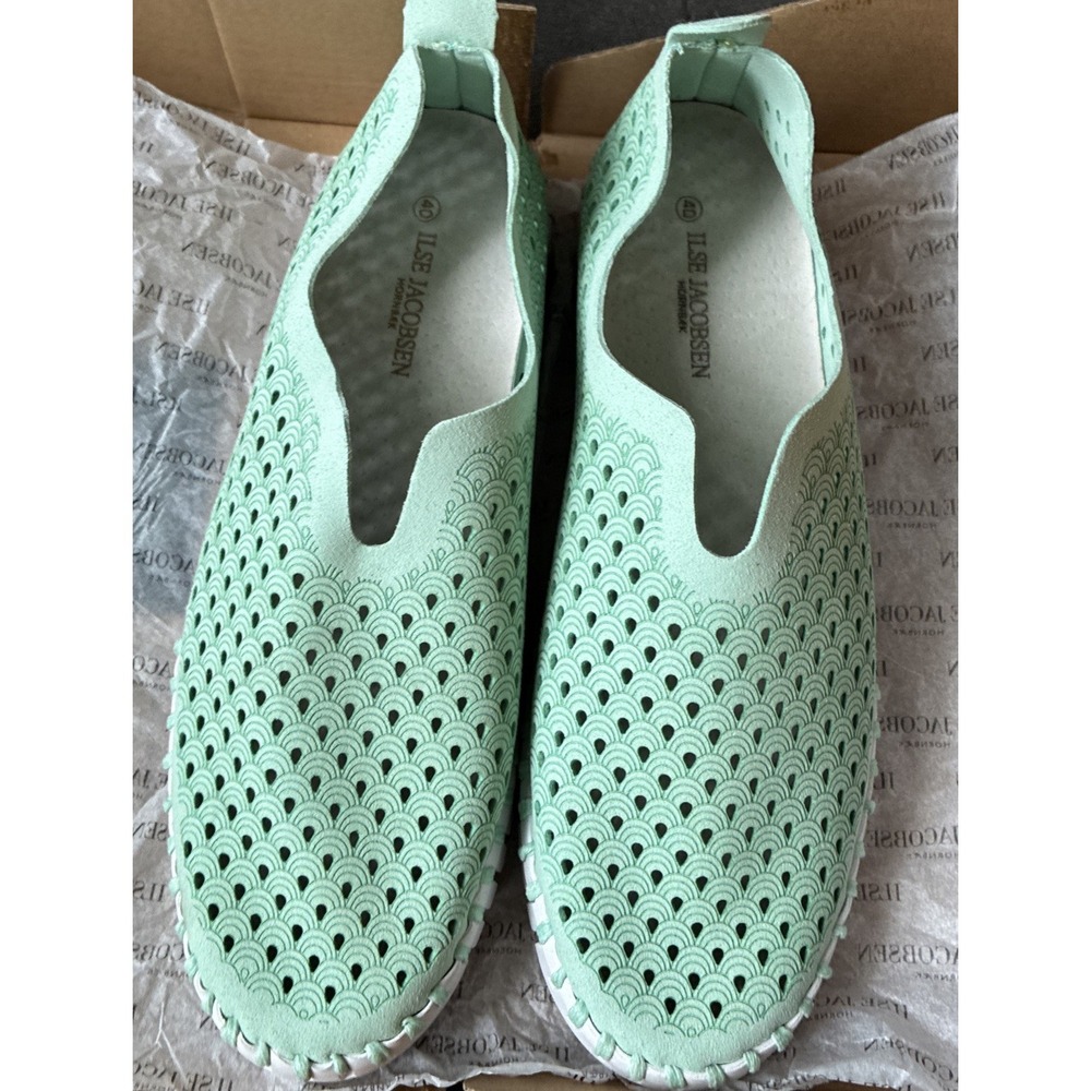 Ilse Jacobsen Tulip 139 Shoes Womens 40 Laurel Green New Preppy Old Money